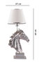Opviq Lámpara de Mesa Horse Blanco y Plata
